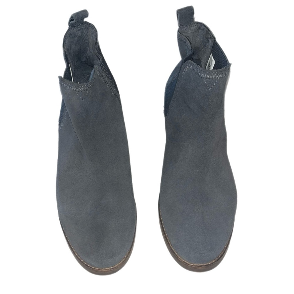 Toms Women size  9 Ella Chelsea Bootie 
Gray-Suede-Pull On